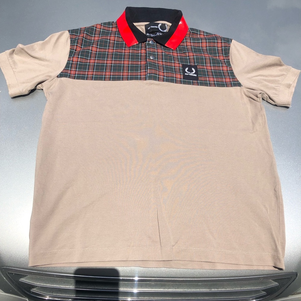 Raf Simons x Fred Perry Tartan Pique Polo Shirt